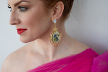 Load image into Gallery viewer, The Pink Reef Vintage Blue Bell Cameo Earring