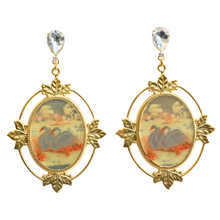 Load image into Gallery viewer, The Pink Reef Vintage Swan Cameo Earring