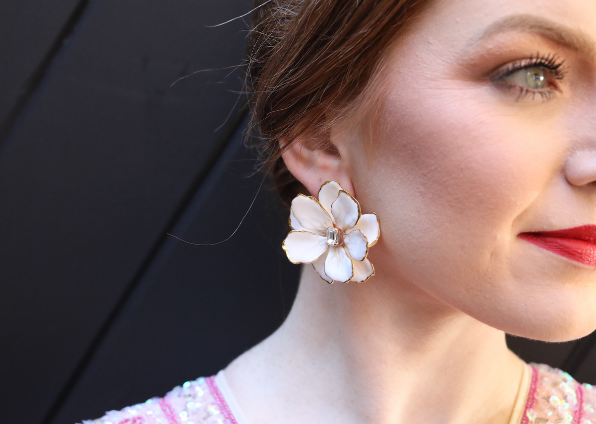 The Pink Reef White Large Jewel Box Floral