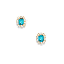 Load image into Gallery viewer, The Pink Reef Petite Stud in Aqua