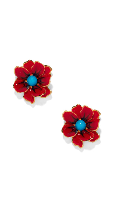 The Pink Reef Small Ruby Red Jewel Box Earring