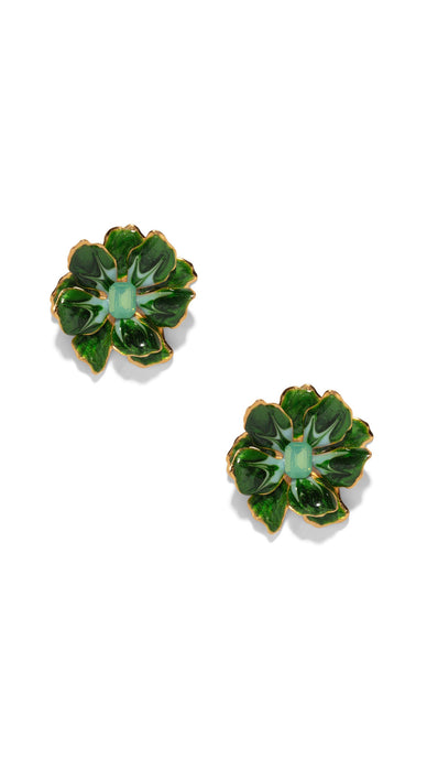 The Pink Reef Small Spruce Green Jewel Box Earring