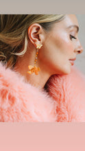 Load image into Gallery viewer, The Pink Reef Hand painted Oscar Mid flight Butterfly Earring