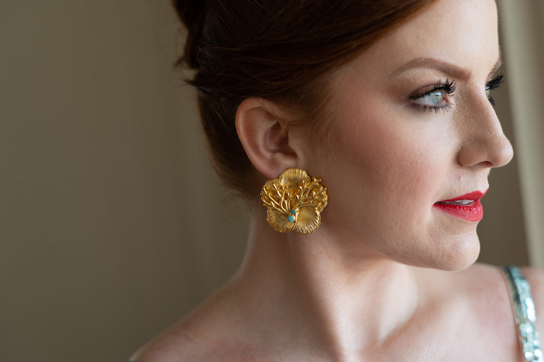 The Pink Reef Coral Fleur Earring