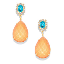 Load image into Gallery viewer, The Pink Reef Austria Earring in Aqua Opal