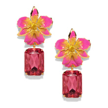 Load image into Gallery viewer, The Pink Reef Vanilla Orchid Jeweled Drop in Gem Pink