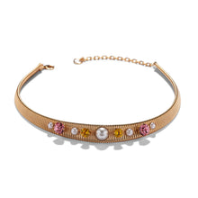 Load image into Gallery viewer, The Pink Reef and Collar Necklace in Pink and Sunflower pearl