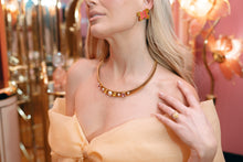 Load image into Gallery viewer, The Pink Reef and Collar Necklace in Pink and Sunflower pearl