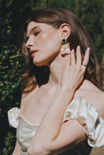 Load image into Gallery viewer, The Pink Reef Emerald Light Pink Pansy Earring