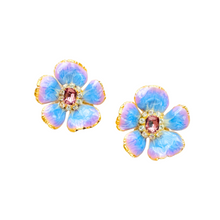 Load image into Gallery viewer, The Pink Reef Small Hand painted Floral in Periwinkle