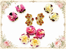 Load image into Gallery viewer, The Pink Reef Kleo Orchid Stud in Magenta