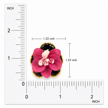 Load image into Gallery viewer, The Pink Reef Kleo Orchid Stud in Magenta
