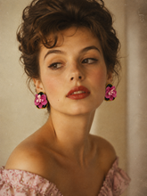 Load image into Gallery viewer, The Pink Reef Kleo Orchid Stud in Magenta