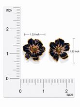 Load image into Gallery viewer, The Pink Reef Small Navy Jewel Box Earring