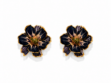 Load image into Gallery viewer, The Pink Reef Small Navy Jewel Box Earring