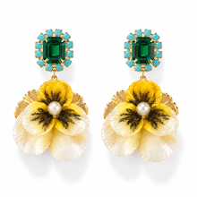 Load image into Gallery viewer, The Pink Reef Yellow Pansy Earring