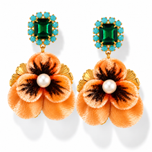 Load image into Gallery viewer, The Pink Reef Peach Pansy Earring