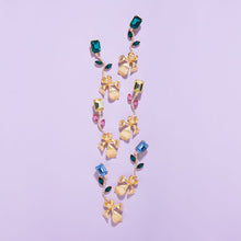 Load image into Gallery viewer, The Pink Reef Hand Sculpted Iris Earring in Blue