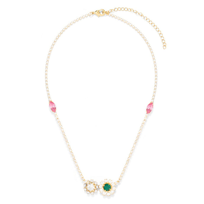 TEN LEFT: The Pink Reef Quad Georgian Necklace