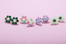 Load image into Gallery viewer, The Pink Reef Handcrafted Floral Gem Stud in Rainbow