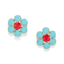 Load image into Gallery viewer, The Pink Reef Handcrafted Floral Gem in Turquoise