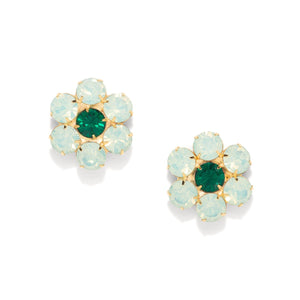 The Pink Reef Handcrafted Floral Gem Stud in Azore