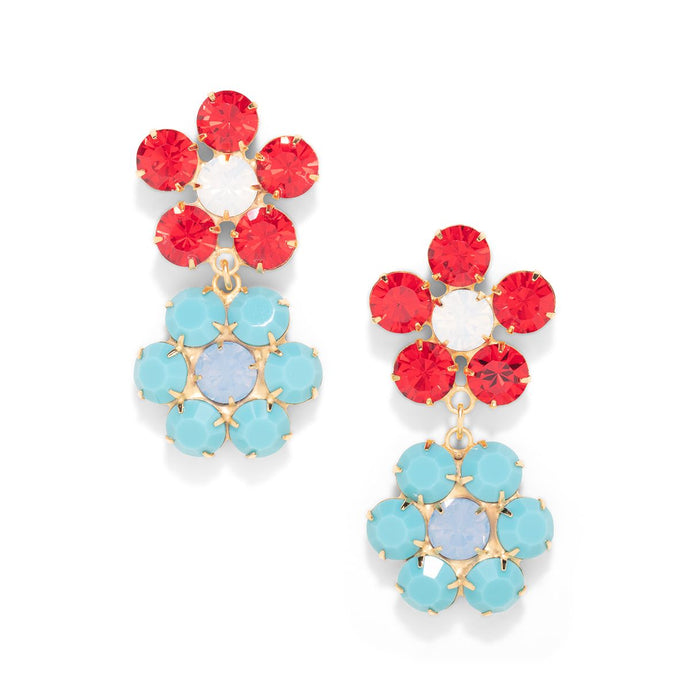 The Pink Reef Penelope Handcrafted Gem Floral in Ruby