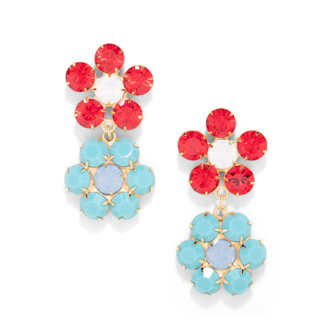 The Pink Reef Penelope Handcrafted Gem Floral in Ruby