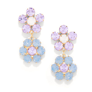 The Pink Reef Penelope Handcrafted Gem Double Floral in Violet