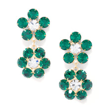 Load image into Gallery viewer, The Pink Reef Penelope Handcrafted Gem Double Floral in Emerald