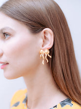 Load image into Gallery viewer, The Pink Reef Small Sculpted Bow Earrings