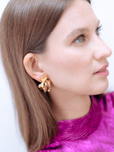 Load image into Gallery viewer, The Pink Reef Hand Sculpted Iris Earring