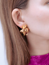 Load image into Gallery viewer, The Pink Reef Hand Sculpted Iris Earring