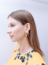 Load image into Gallery viewer, The Pink Reef Small Sculpted Bow Earrings