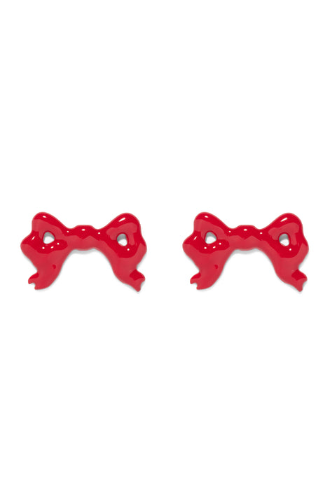 The Pink Reef Red Bow Stud