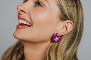 The Pink Reef Lace Floral Earring