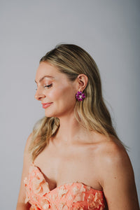 The Pink Reef Lace Floral Earring