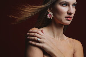 The Pink Reef Hand Painted Azalea Earrings