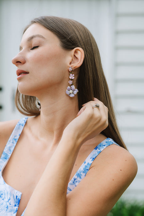 The Pink Reef Big Bloom Earring in Lavender