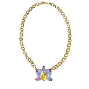 The Pink Reef Lavender French Orchid Necklace