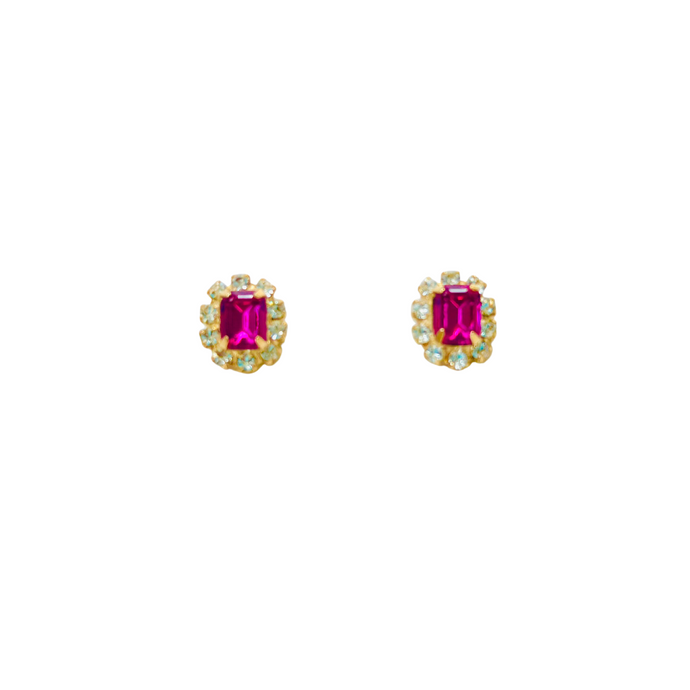 The Pink Reef Petite Stud in Fuchsia