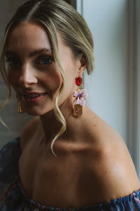 The Pink Reef Ruby Earring