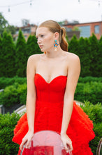 Load image into Gallery viewer, The Pink Reef Ruby Earring in Turquoise