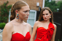 Load image into Gallery viewer, The Pink Reef Ruby Earring in Turquoise