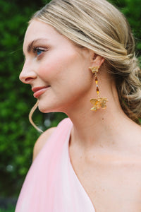 The Pink Reef Oscar Mid flight Butterfly Earring in Topaz