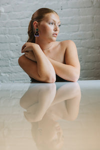 The Pink Reef Emerald Pansy Earring