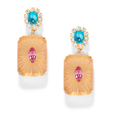 Load image into Gallery viewer, The Pink Reef Vintage Sunray Glass Earring