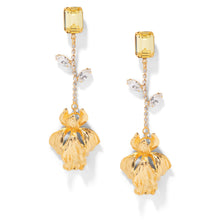 Load image into Gallery viewer, The Pink Reef Hand Sculpted Iris Earring in Jonquil