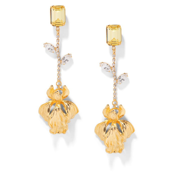 The Pink Reef Hand Sculpted Iris Earring in Jonquil