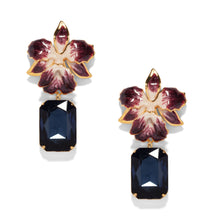 Load image into Gallery viewer, The Pink Reef Vanilla Orchid Jeweled in Plum Navy